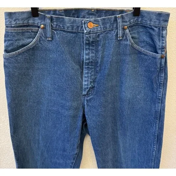 Wrangler 13MWZPW Cowboy Cut Original Fit Denim Jeans Men's W36xL34 Blue Western - Picture 3 of 7